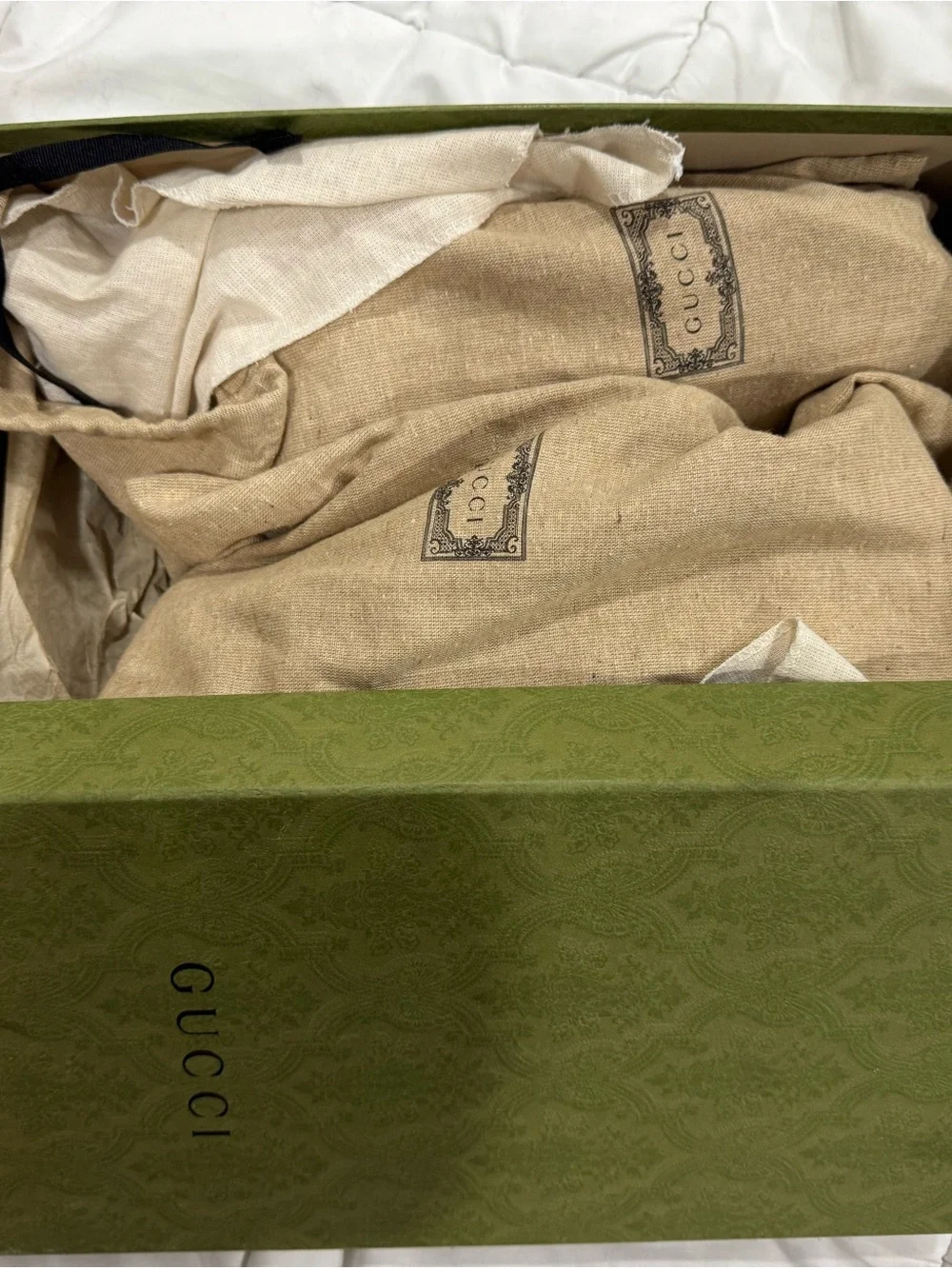 Green Embossed Table Runner by